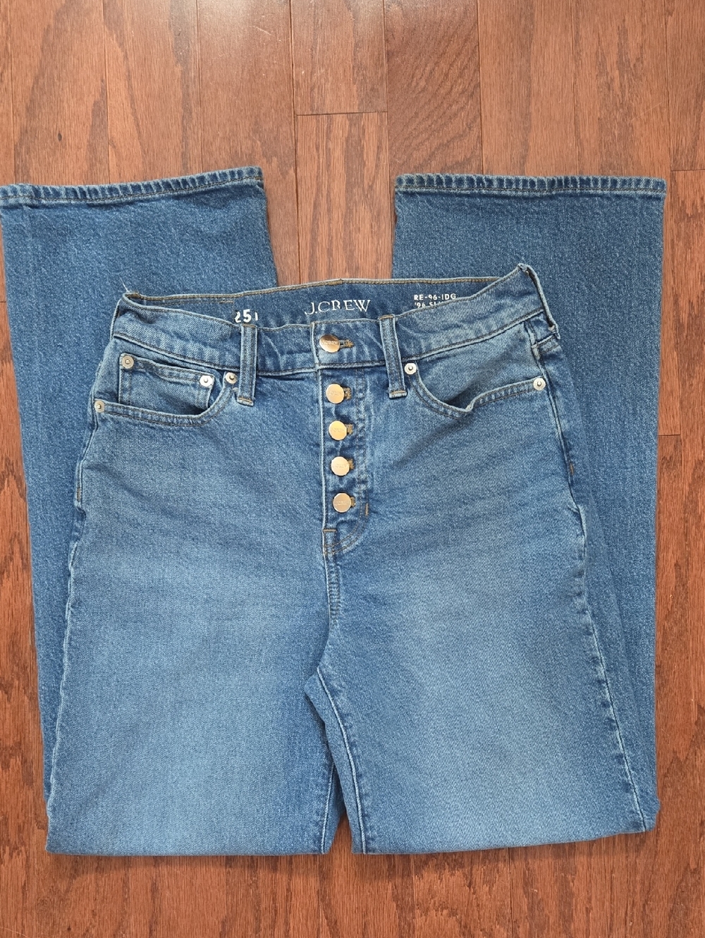 J. Crew '96 Slim Wide High-Rise Button-Fly Jeans